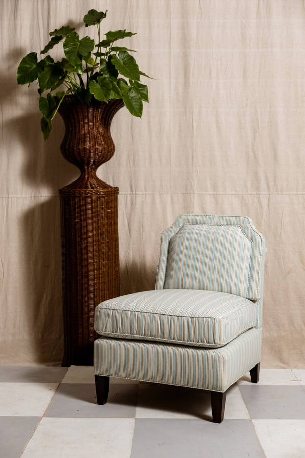Sophia Striped Slipper Chair