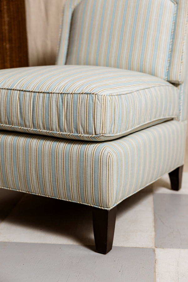 Sophia Striped Slipper Chair