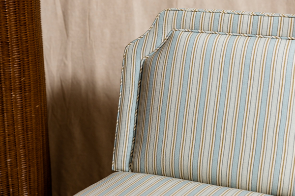 Sophia Striped Slipper Chair