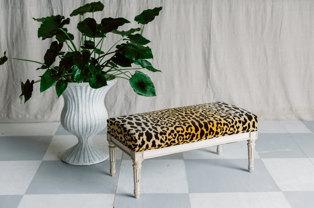 Truett Scalamandre Cheetah Bench