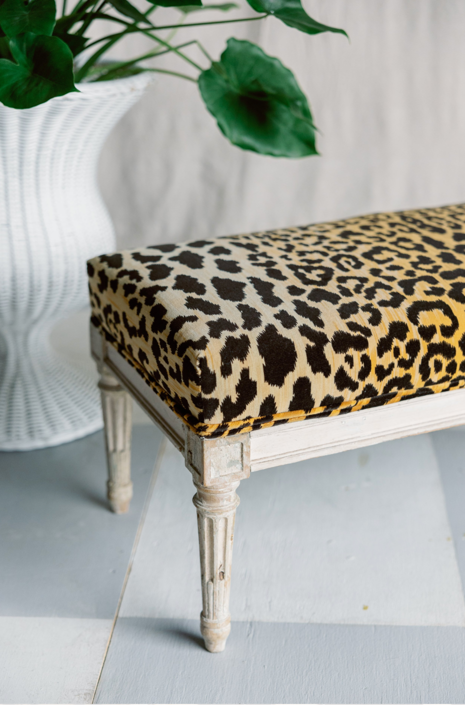 Truett Scalamandre Cheetah Bench