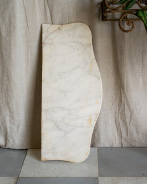 Valère Marble Demilune Table