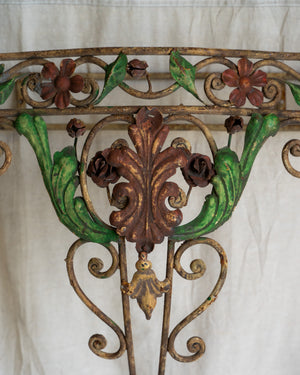 Valère Marble Demilune Table