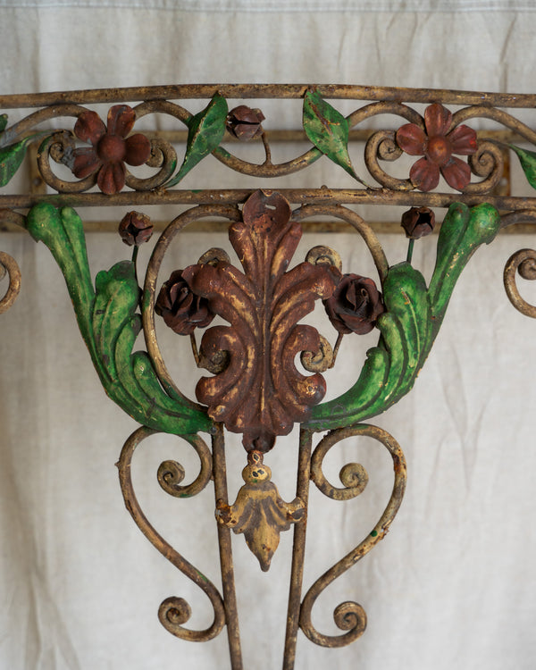 Valère Marble Demilune Table