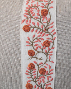 Slubby Linen Orange & Pink Pillow 22x22