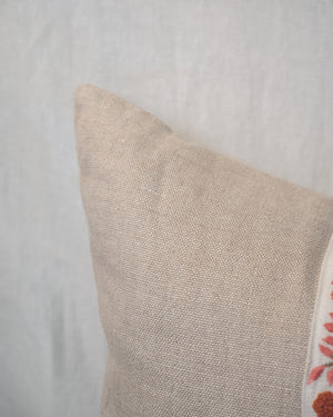Slubby Linen Orange & Pink Pillow 22x22