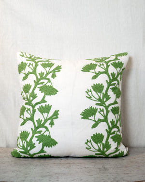 Embroidered Floral Pillow