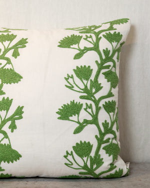 Embroidered Floral Pillow