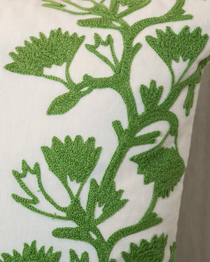Embroidered Floral Pillow