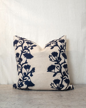 Embroidered Floral Pillow