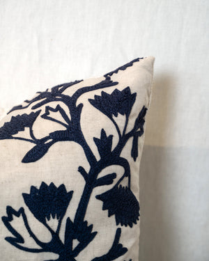 Embroidered Floral Pillow