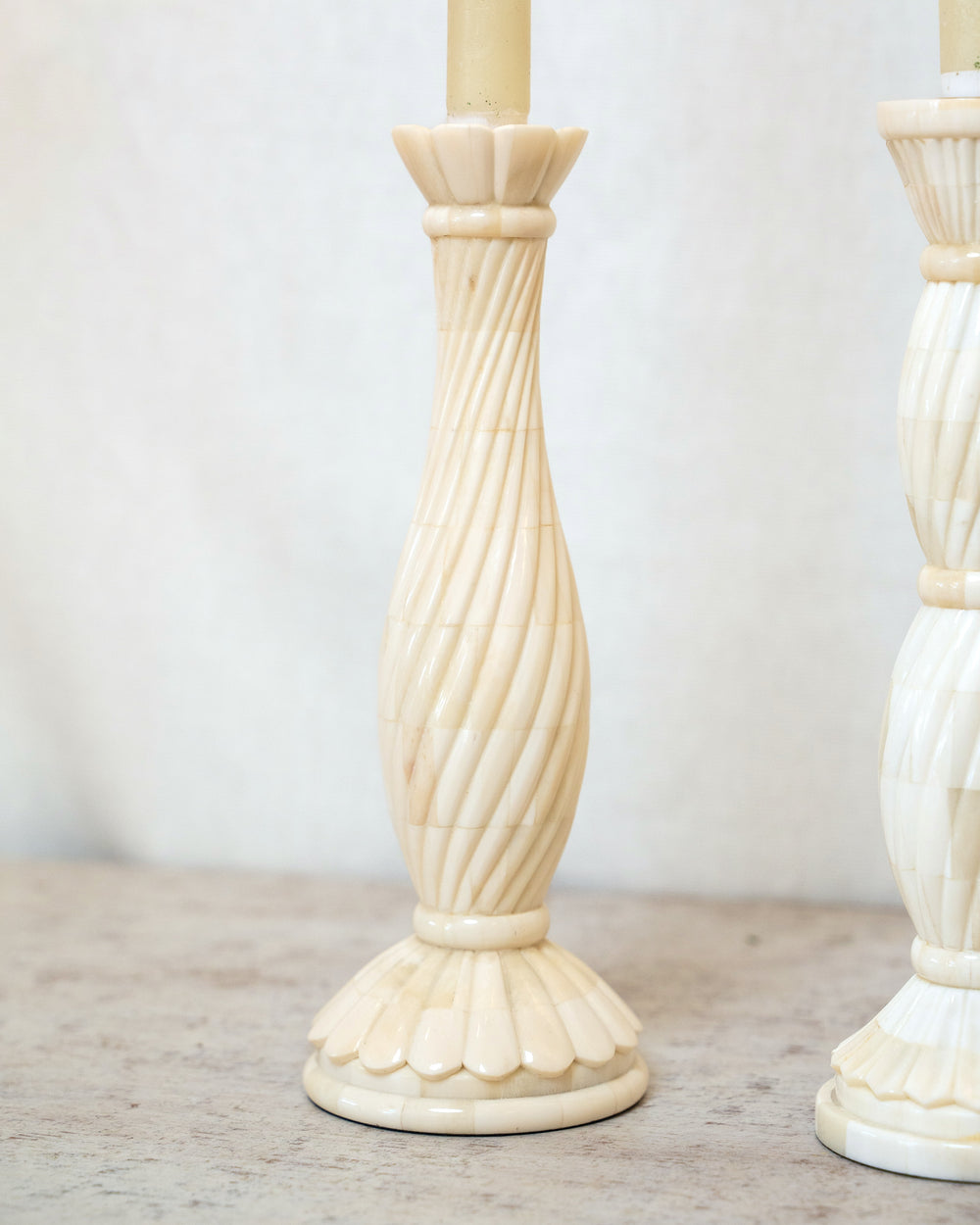 Swirl Bone Candle Stick Holder