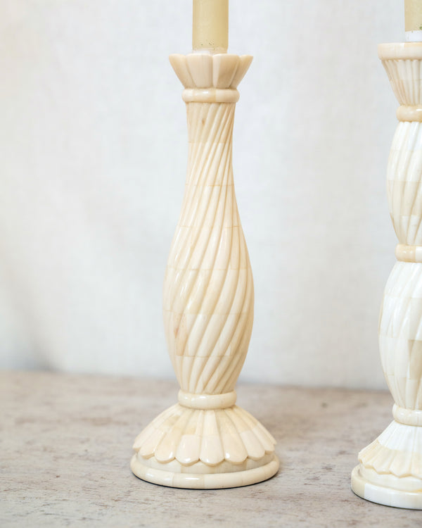 Swirl Bone Candle Stick Holder