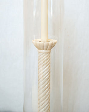 Tall Column Bone Candle Stick Holder