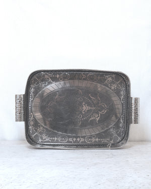 Polished Nickel Embossed Tray