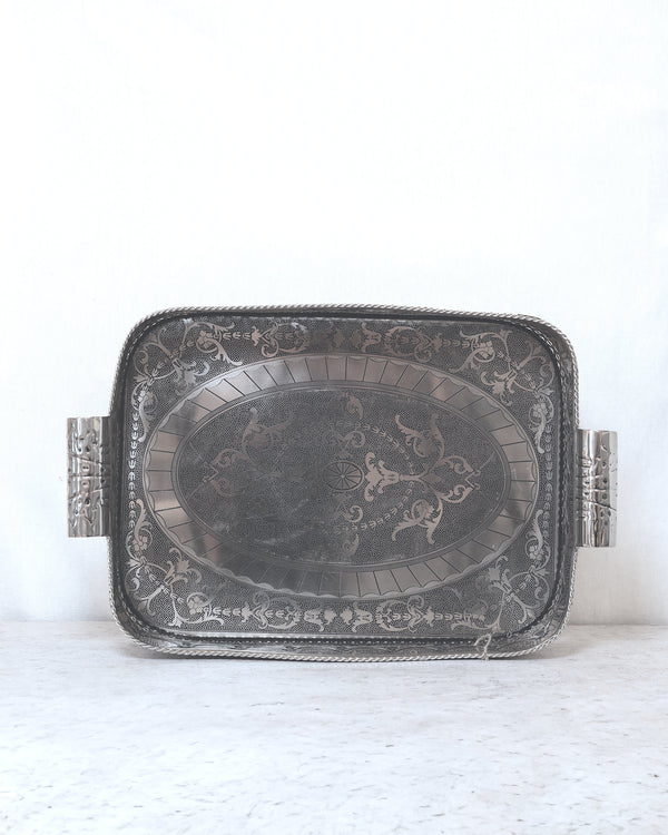 Polished Nickel Embossed Tray