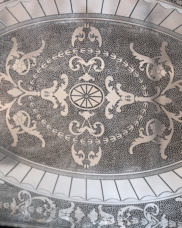 Polished Nickel Embossed Tray