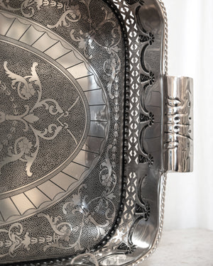 Polished Nickel Embossed Tray