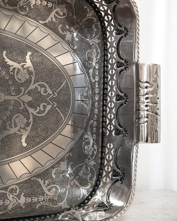 Polished Nickel Embossed Tray