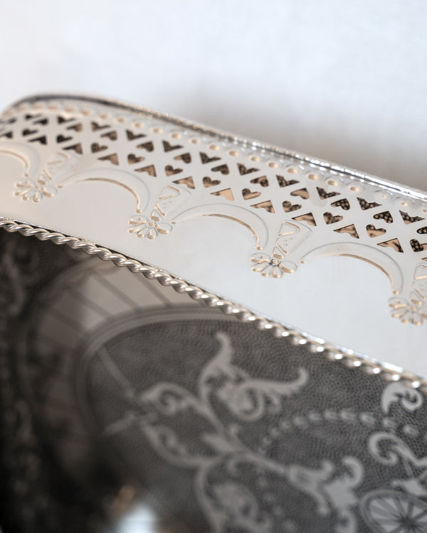 Polished Nickel Embossed Tray