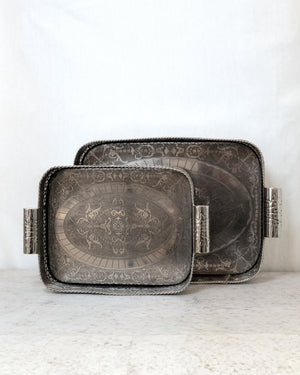 Polished Nickel Embossed Tray