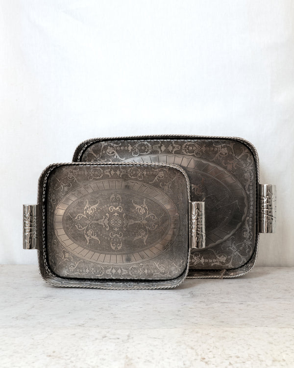 Polished Nickel Embossed Tray