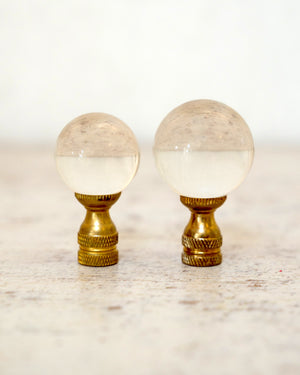 Clear Gold Base Finial