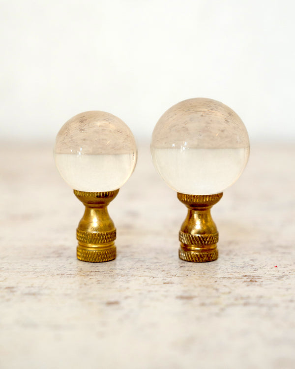Clear Gold Base Finial
