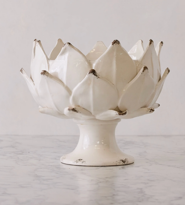 Garden Artichoke Planter White