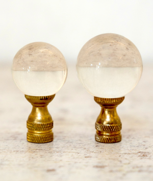 Clear Gold Base Finial