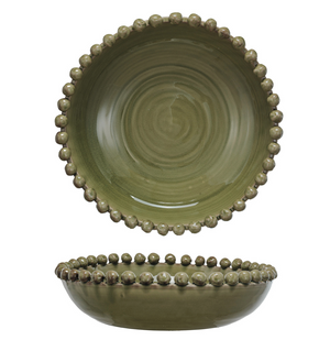 Hobnail Terra-Cotta Bowl