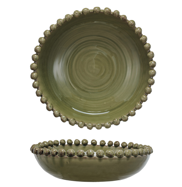 Hobnail Terra-Cotta Bowl