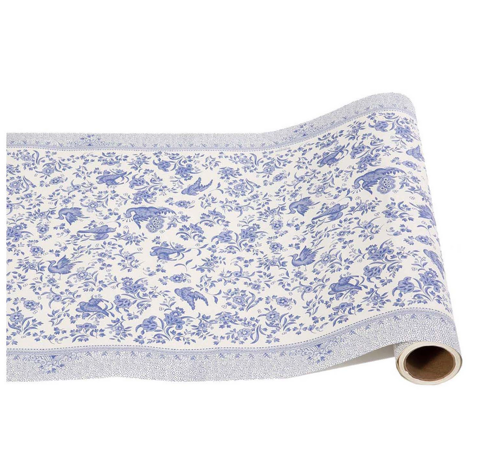 Blue Peacock Paper Runner