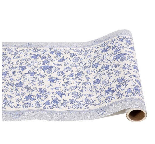 Blue Peacock Paper Runner