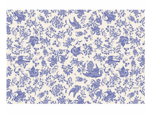 Blue Regal Peacock Paper Placemats