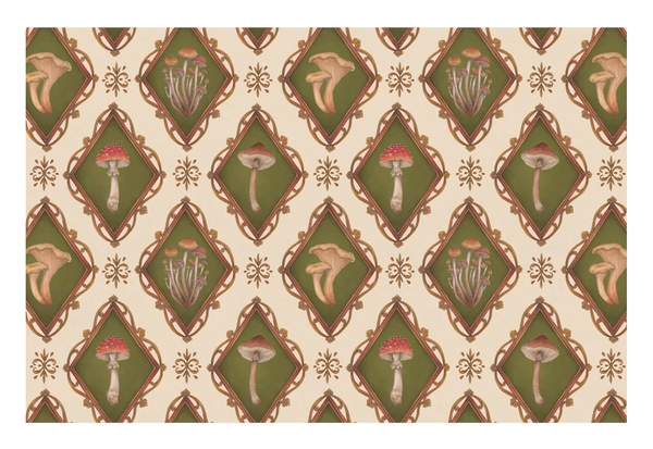 Mushroom Forest Paper Placemats