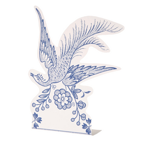 Blue Asiatic Pheasants Place Cards
