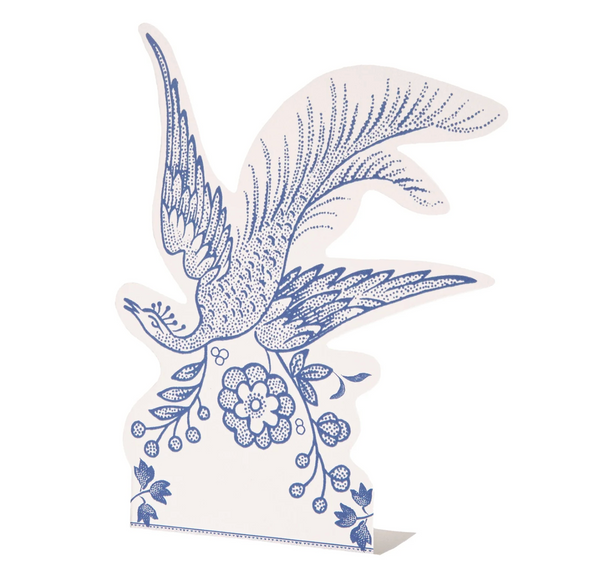 Blue Asiatic Pheasants Place Cards
