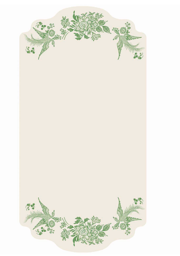 Green Asiatic Pheasants Table Cards