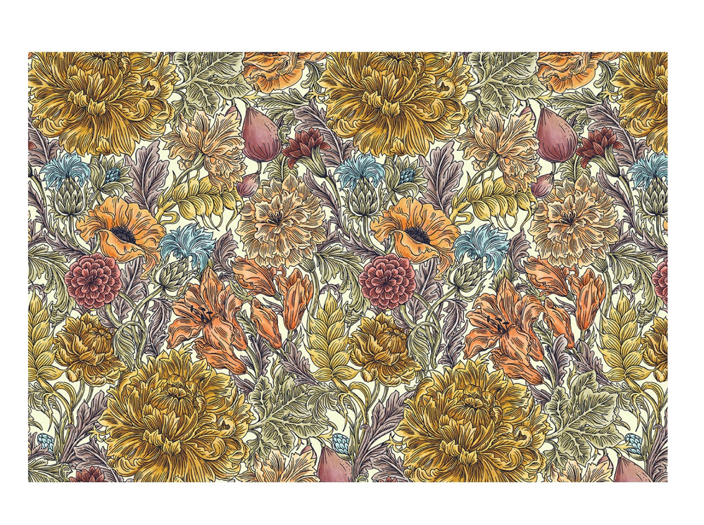 Autumn Acanthus Paper Placemats