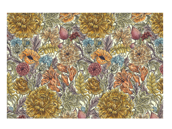Autumn Acanthus Paper Placemats