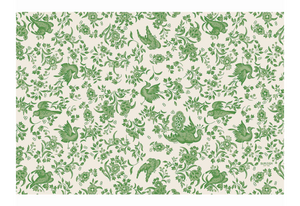 Green Regal Peacock Paper Placemats