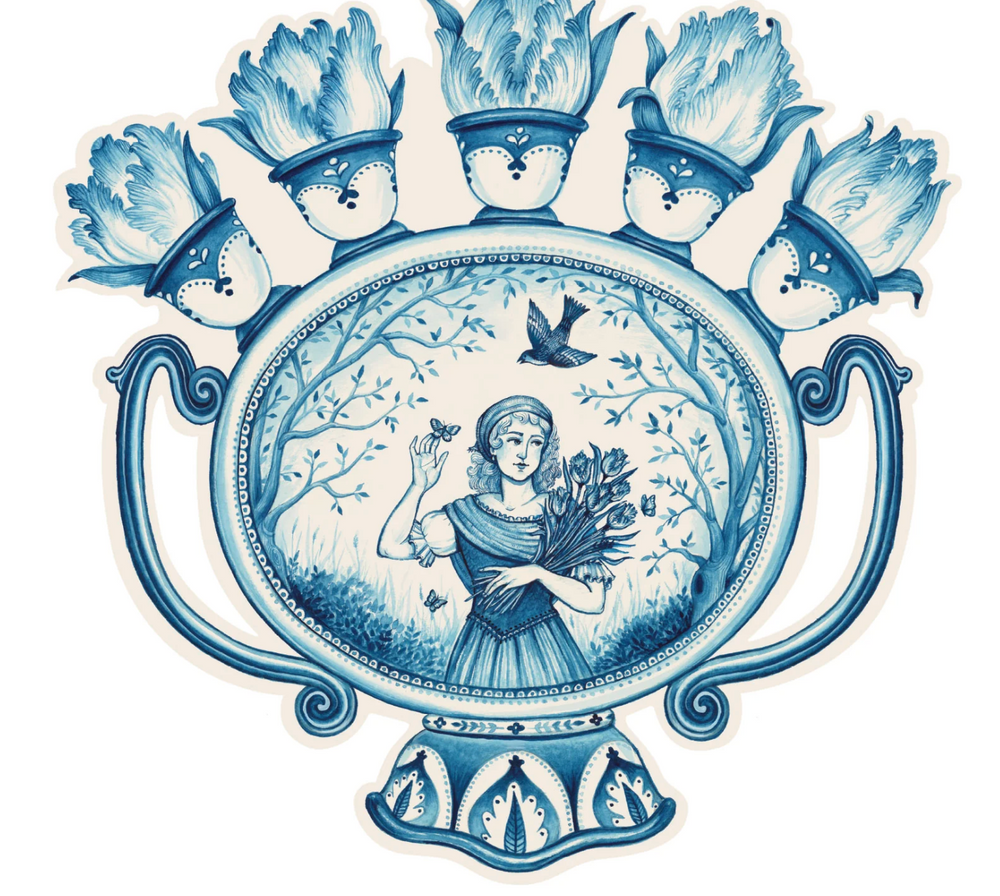 Indigo Meadow Die-Cut Paper Placemats