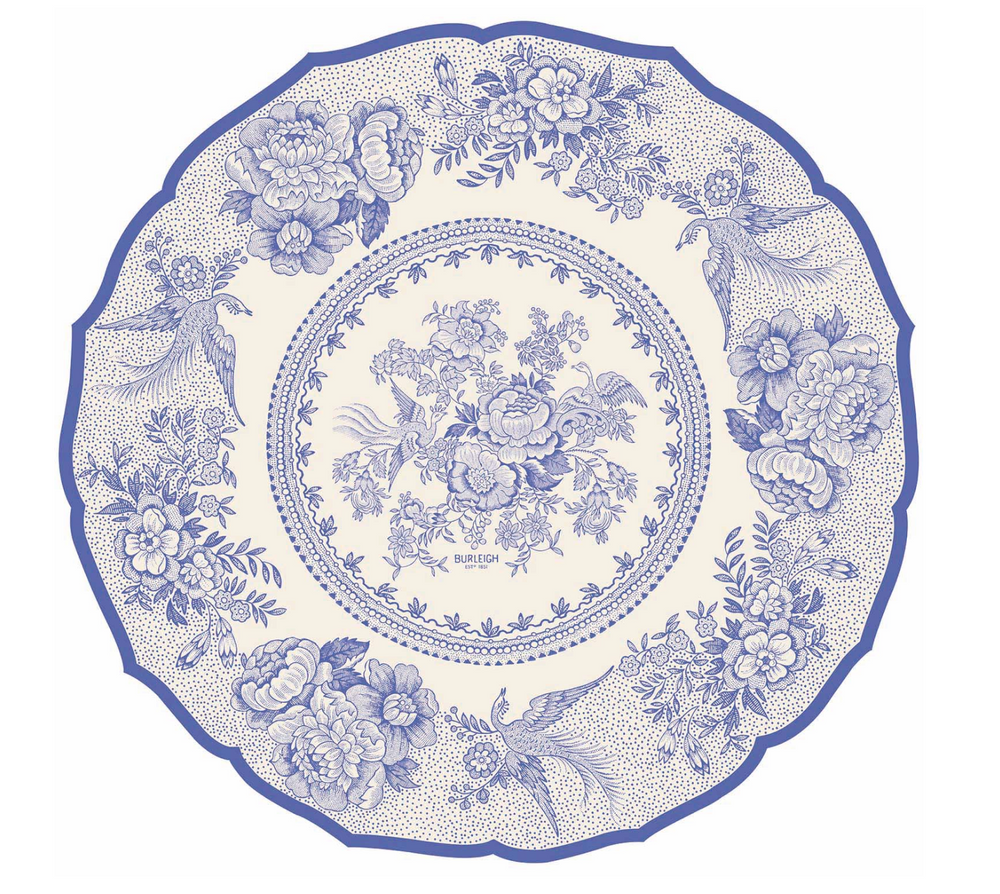 Blue Asiatic Pheasants Die-Cut Paper Placemats