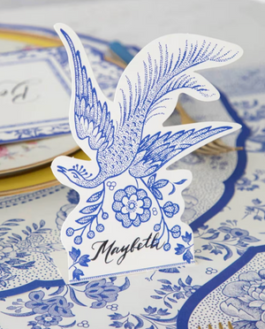 Blue Asiatic Pheasants Place Cards