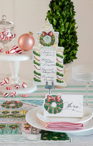 Holiday Clock Tower Table Cards