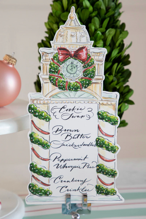 Holiday Clock Tower Table Cards