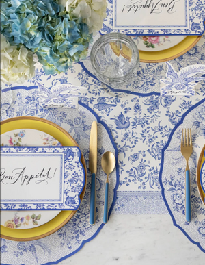 Blue Asiatic Table Cards