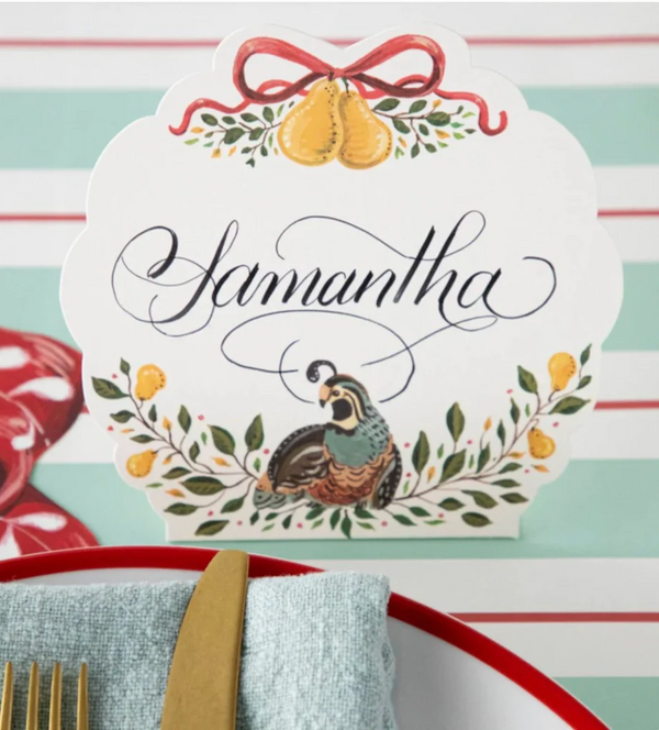 Partridge Place Cards