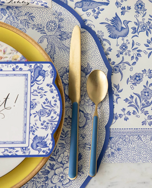 Blue Asiatic Pheasants Die-Cut Paper Placemats